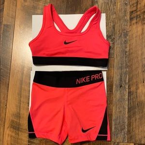 Brand new Nike Pro Dri-FIT shorts and sports bra!